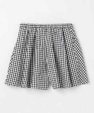 組曲 KIDS 【150-160㎝】フレアーギンガム ショートパンツ ブラック系3