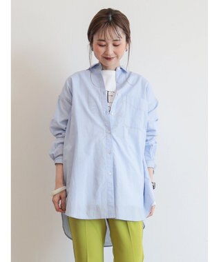 AMERICAN HOLIC ＵＶカット加工バックタックシャツチュニック Pink