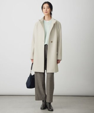 J.PRESS LADIES ショートビーバー スタンドカラー コート ベージュ系