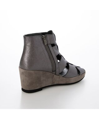MODE ET JACOMO <D'ICI>グラディエーターウエッジブーツサンダル グレーメタリック