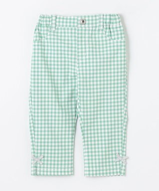 ANY KIDS 接触冷感 しろくま パンツ ミント×ギンガム
