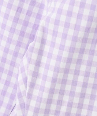 ANY KIDS 接触冷感 しろくま パンツ ラベンダー×ギンガム