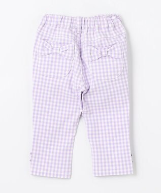 ANY KIDS 接触冷感 しろくま パンツ ラベンダー×ギンガム