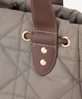 LA BAGAGERIE グリッドキルティングトート グレージュ