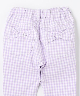 ANY KIDS 接触冷感 しろくま パンツ ラベンダー×ギンガム