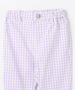 ANY KIDS 接触冷感 しろくま パンツ ラベンダー×ギンガム