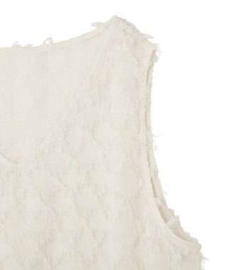 AMERICAN HOLIC Ｖネックシャギーベスト Ivory