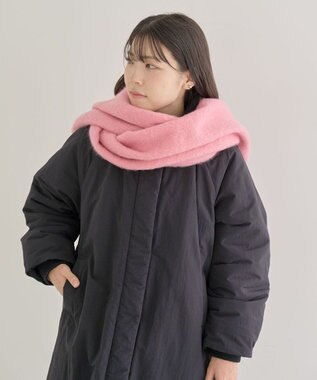 Green Parks ボリュームカラーマフラー Pink