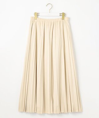 ANY SIS 【洗える・2SET】ボリューム ニット × スエードライク スカート セット レッド×ライトベージュ