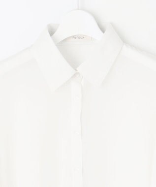 Feroux 【洗える】ベーシックシアー シャツ ホワイト系