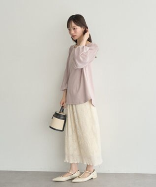 earth music&ecology マジョリカプリーツプルオーバー Pink