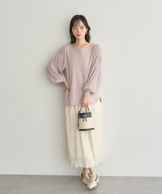 earth music&ecology マジョリカプリーツプルオーバー Pink