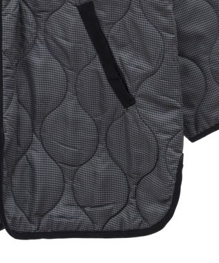 Green Parks 撥水加工　キルティングＺＩＰブルゾン Hounds Tooth