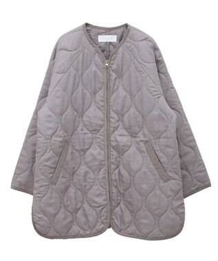 Green Parks 撥水加工　キルティングＺＩＰブルゾン Gray Beige