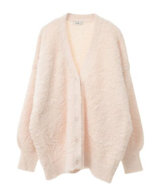 earth music&ecology ロングシャギーカーディガン Ivory