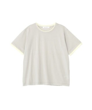 AMERICAN HOLIC 配色レイヤード風シアーＴシャツ Light Gray