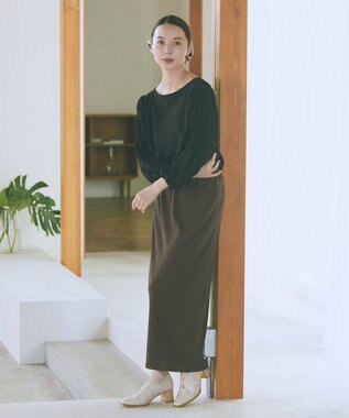 earth music&ecology マジョリカプリーツプルオーバー Black