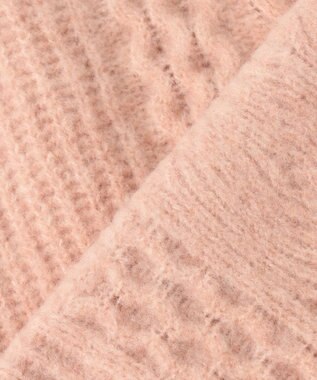 ANY SIS S 【低身長企画】ケーブルコンパクト ニット ペールピンク