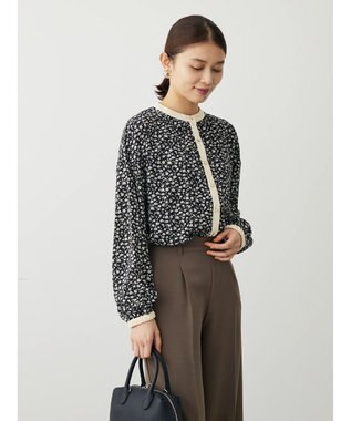 Green Parks ・ＥＬＥＮＣＡＲＥ　ＤＵＥコバナパイピングブラウス Black