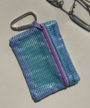 WEGO メッシュ配色クリアポーチ