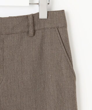 J.PRESS LADIES L 【洗える】T/Rアルガンシルク ワイド パンツ ブラウン系