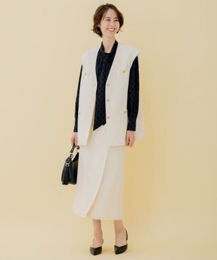 自由区 L 【セット可】ラミーブッチャー ストレートシルエットスカート アイボリー系