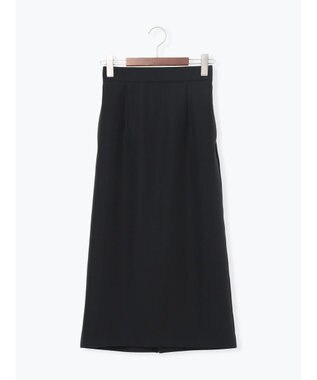 Te chichi 【雑誌掲載アイテム】ダブルクロスイージーナロースカート ブラック