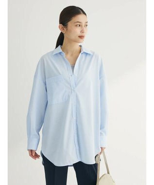 Green Parks イージーケア　ゆったりシャツ Sax