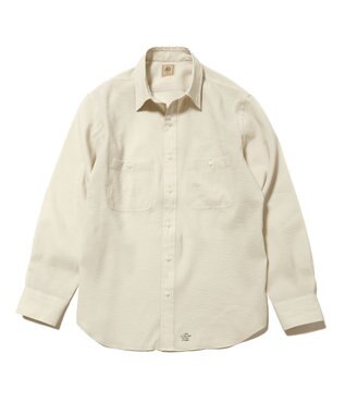 J.PRESS MEN 濡れを寄せ付けずアクティブな着心地【撥水 / ウォッシャブル】デューエイトレギュラーカラーシャツ アイボリー系