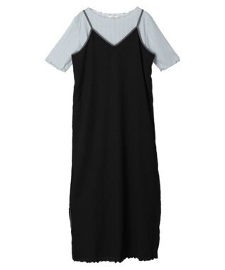 earth music&ecology ＳＥＴ２点配色キャミワンピース＋メローインナー Black