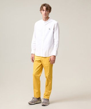 J.PRESS MEN 洗練されたシルエットと機能美【ストレッチ】トリコチン ステムテーパードパンツ イエロー系