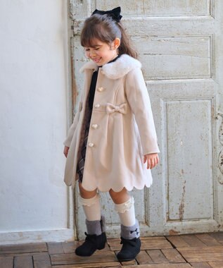 ANY KIDS ウールライクコート ミルキーベージュ