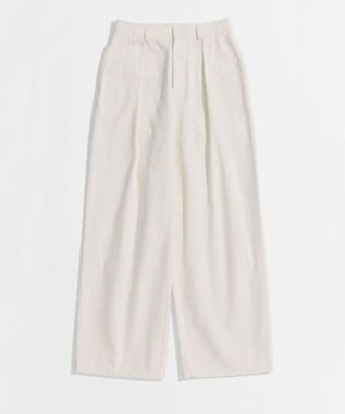 LENO ONE  FOWARD PLEATS CHINO TROUSERS ワンタックチノパンツ WHITE