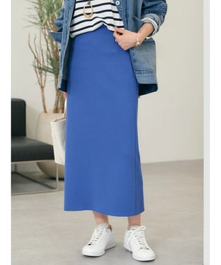 AMERICAN HOLIC 針抜きリブタイトスカート Blue
