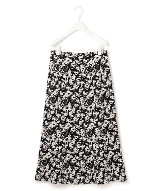 ICB 【洗える】 PEハイゲージJQ ニットスカート ブラック×オフホワイト系