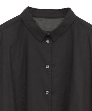 CRAFT STANDARD BOUTIQUE ペプラム長袖ブラウス Black