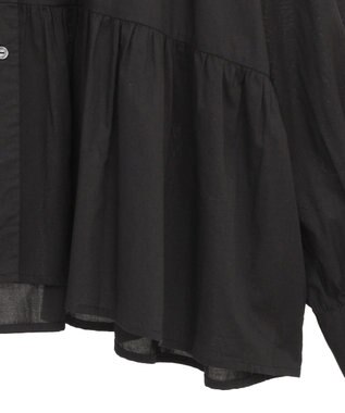 CRAFT STANDARD BOUTIQUE ペプラム長袖ブラウス Black