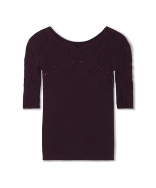 Chacott 【ノーソーイングニット】カップ付きバレリーナネックトップ