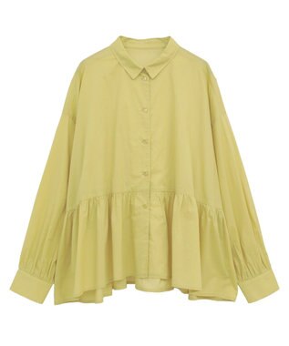 CRAFT STANDARD BOUTIQUE ペプラム長袖ブラウス Yellow