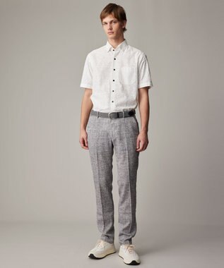 JOSEPH ABBOUD 清涼感【ウエストも伸びる!/弱撥水/イージーケア/軽量/ストレッチ】クールピケ パンツ ライトグレー系