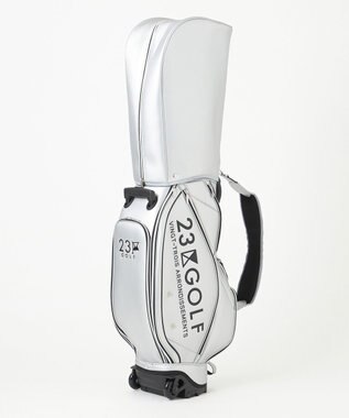 23区GOLF 【UNISEX】セルフスタンドバッグ内蔵キャディバッグ キャリー付き 練習や電車移動に◎ シルバー系