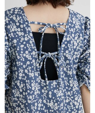 Green Parks ・ＲＡＹ　ＣＡＳＳＩＮ　フラワーｐｔナローワンピース Blue