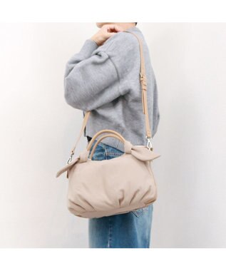 UNBILLION カシュカシュ cachecache / 下がりリボンナイロン2wayミニトートバッグ