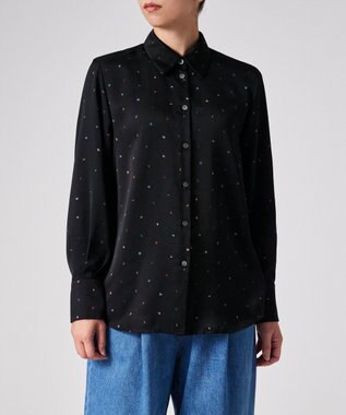 美品Paul Smith BLACKウール100% 牛革留め オンワード樫山 M ポール スミス メンズ マフラー Paul Smith ブランド ストール