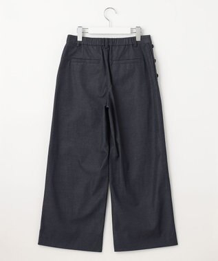 J.PRESS LADIES L 【洗える・吸水速乾】コットン麻シェルドライ ワイド パンツ ネイビー系