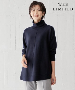 J.PRESS LADIES S 【WEB限定カラーあり・洗える】EASY WOOL チュニック ニット ネイビー系