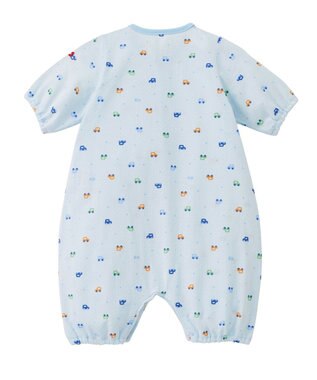 MIKI HOUSE HOT BISCUITS 【50-60cm】 総柄 プレオール ブルー