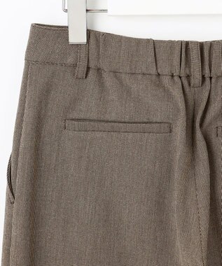 J.PRESS LADIES L 【洗える】T/Rアルガンシルク ワイド パンツ ブラウン系