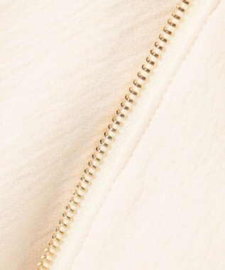 BEIGE， 【洗える】POMONA / ゴールドジップライトブルゾン Ecru
