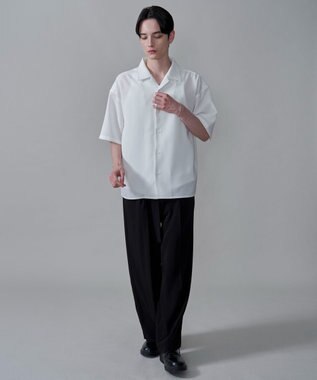 WEGO 【速乾/しわになりにくい/MLサイズ展開】ドライポリオープンカラーシャツ（SS） ホワイト